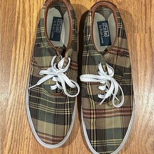 Polo by Ralph Lauren Men's Plaid Sneakers - Brown and Green